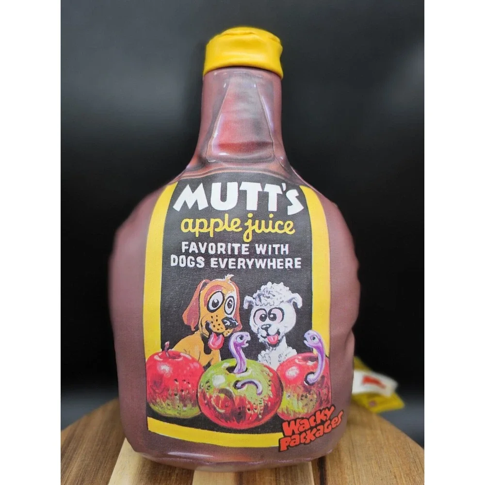 2006 Wacky Packages Topps Mutt's Apple Juice‎ Plush New With Tag
